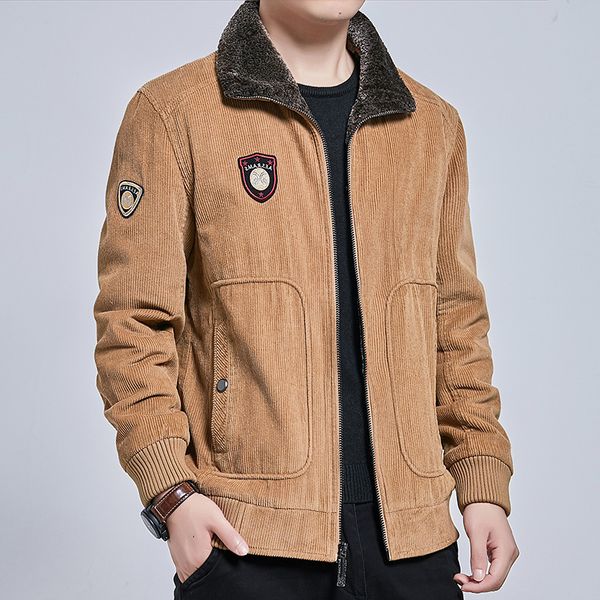 men's corduroy fur jacket winter coat young middle-aged warm clothing turndown collar zipper casual wear large-size cotton outer, Black;brown
men's corduroy fur jacket winter coat young middle-aged warm clothing turndown collar zipper casual wear large-size cotton outer, Black;brown