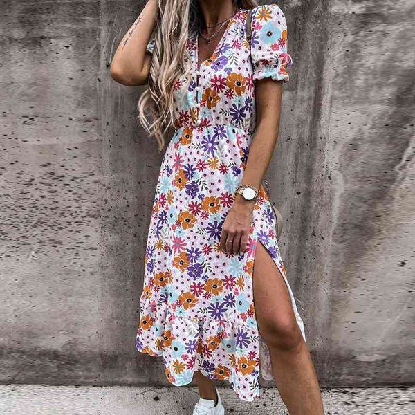 elegant women short sleeve floral pattern dress v-neck mid-calf slim fit dresses ladies high waist streetwear casual dress, Black;gray
elegant women short sleeve floral pattern dress v-neck mid-calf slim fit dresses ladies high waist streetwear casual dress, Black;gray