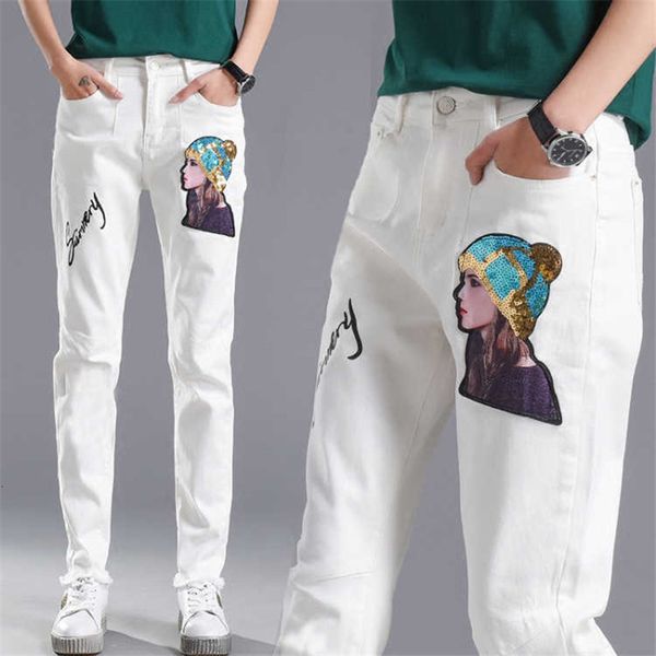 2021 new summer spring women white denim korean fashion slim cartoon graffiti print stretched jeans pants capris cowboy trousers 88 pjdv, Blue
2021 new summer spring women white denim korean fashion slim cartoon graffiti print stretched jeans pants capris cowboy trousers 88 pjdv, Blue