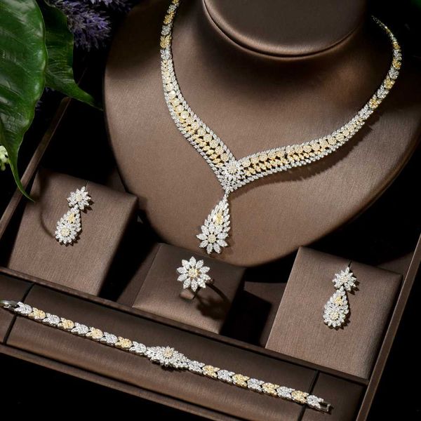 hibride luxury 2 tone mixed women nigerian wedding naija bride cubic zirconia necklace dubai 4pcs jewelry set bijoux femmen-1439, Silver
hibride luxury 2 tone mixed women nigerian wedding naija bride cubic zirconia necklace dubai 4pcs jewelry set bijoux femmen-1439, Silver