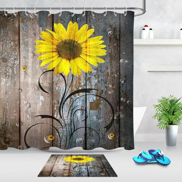 yellow sunflower shower curtain sets rustic wood board floral bath curtains polyester fabric vintage creative art bathroom decor
yellow sunflower shower curtain sets rustic wood board floral bath curtains polyester fabric vintage creative art bathroom decor
