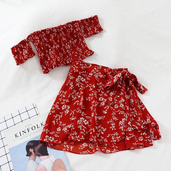 2019 new fashion women's two piece set slash neck stretch short tee+ irregular bandage floral skirt suit tide g7001, White
2019 new fashion women's two piece set slash neck stretch short tee+ irregular bandage floral skirt suit tide g7001, White