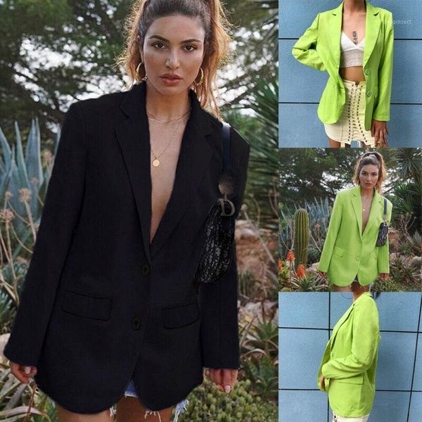 women casual ladies button pocket solid v neck long sleeve slim fit blazer suit jacket fashion office coat outwear1, White;black
women casual ladies button pocket solid v neck long sleeve slim fit blazer suit jacket fashion office coat outwear1, White;black