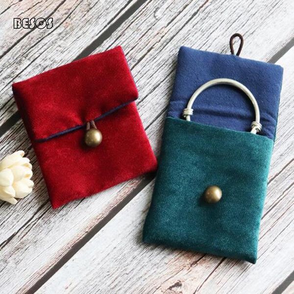 gift wrap high grade fashion retro corduroy pure embroidery bag party wedding jewelry candy packaging decoration