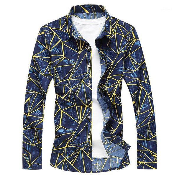 men's casual shirts tide men geometric printed slim fit dress male long sleeve business simple shirt chemise homme 6xl 6xl1, White;black
men's casual shirts tide men geometric printed slim fit dress male long sleeve business simple shirt chemise homme 6xl 6xl1, White;black