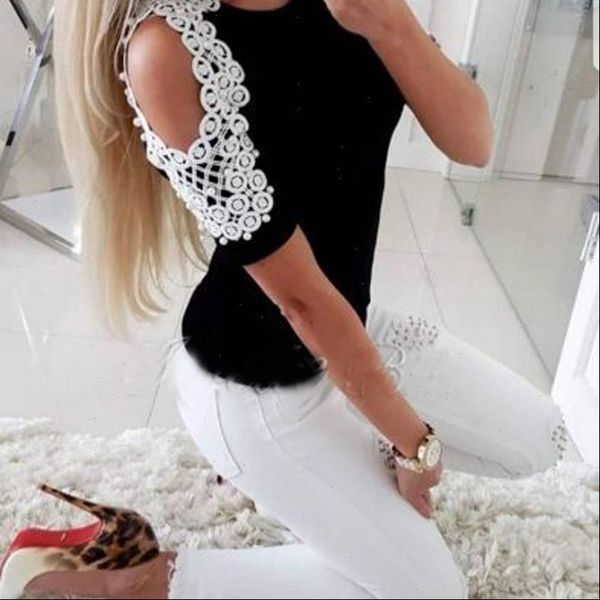 womens clothing women ladies summer cut out lace short sleeves casual shirt basic blouse, White
womens clothing women ladies summer cut out lace short sleeves casual shirt basic blouse, White