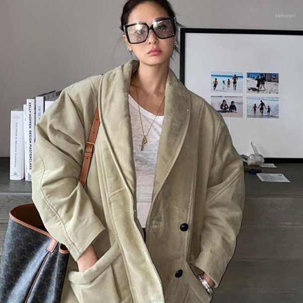 women's single breasted loose coat turndown collar long sleeve female autumn winter jacket outwear with pockets1, Black
women's single breasted loose coat turndown collar long sleeve female autumn winter jacket outwear with pockets1, Black