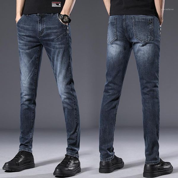 zipper fit slim leg jeans casual male designer pencil pants homme trousers with pockets men washed white, Blue
zipper fit slim leg jeans casual male designer pencil pants homme trousers with pockets men washed white, Blue