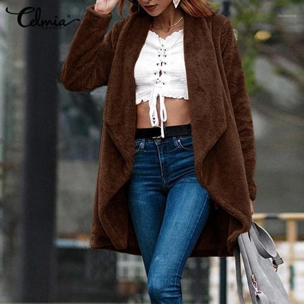 women's fur & faux autumn winter coat women jackets 2021 celmia casual warm soft jcaktes plush overcoat plus size teddy coats 5xl1, Black
women's fur & faux autumn winter coat women jackets 2021 celmia casual warm soft jcaktes plush overcoat plus size teddy coats 5xl1, Black