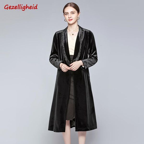 gezelligheid 2020 winter new fashion long bead tassels black velvet coat jacket thick warm with belt for women
gezelligheid 2020 winter new fashion long bead tassels black velvet coat jacket thick warm with belt for women