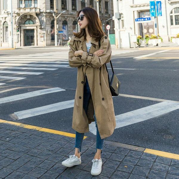 british style windbreaker spring women clothes 2020 korean mid-length double breasted fashion trench coats female outwear q12691, Tan;black
british style windbreaker spring women clothes 2020 korean mid-length double breasted fashion trench coats female outwear q12691, Tan;black