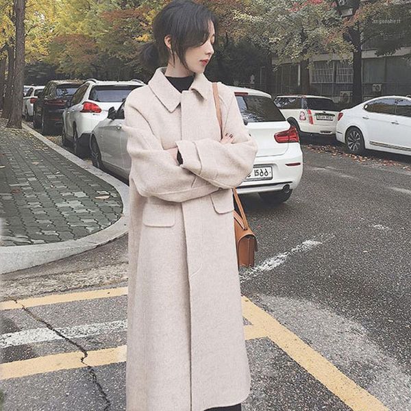 vogue elegant long coat winter office women button solid jacket korean ladies casual loose warm wool coat1, Black
vogue elegant long coat winter office women button solid jacket korean ladies casual loose warm wool coat1, Black