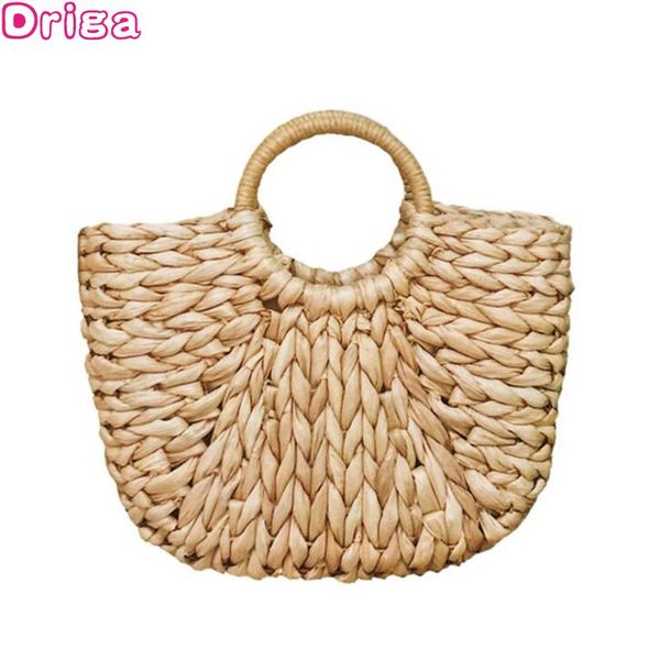 driga simple straw handbag for girls summer beach travel hand bag half moon hand woven rattan handbags round handle bags
driga simple straw handbag for girls summer beach travel hand bag half moon hand woven rattan handbags round handle bags