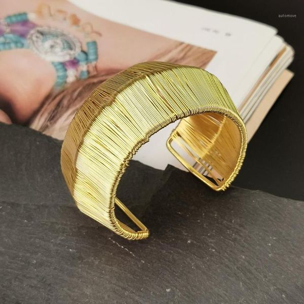 gold color metal wire charm bracelets jewelry alloy cuff bangles for women 2021 india fashion accessories uken1, Black
gold color metal wire charm bracelets jewelry alloy cuff bangles for women 2021 india fashion accessories uken1, Black
