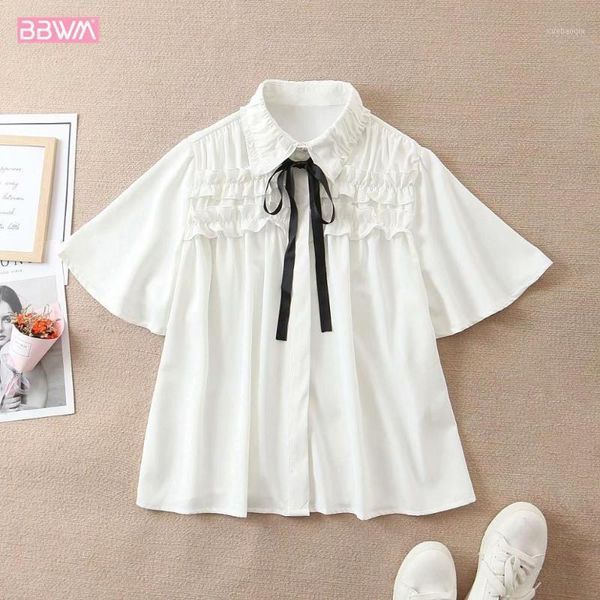 summer new fashion short-sleeved women's korean version of ruffled chiffon solid color sweet chic female shirt1, White
summer new fashion short-sleeved women's korean version of ruffled chiffon solid color sweet chic female shirt1, White