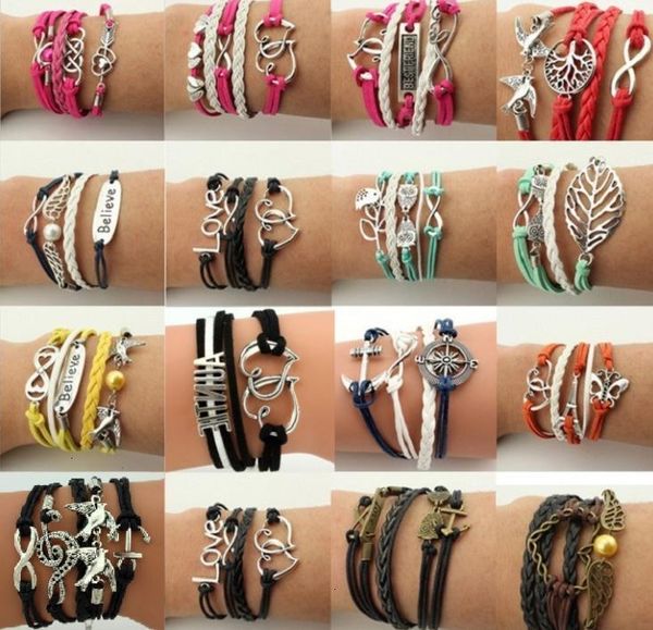 fashion mix alloy style cuff infinity leather charm bracelet vintage accessories lover giftskm9p
fashion mix alloy style cuff infinity leather charm bracelet vintage accessories lover giftskm9p