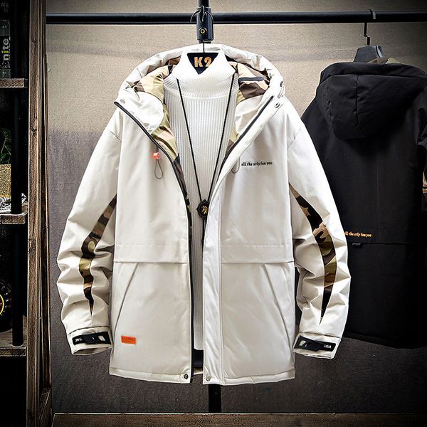 2020 winter new leisure warm padded hooded thickened down cotton jacket cold proof men's coat, Black
2020 winter new leisure warm padded hooded thickened down cotton jacket cold proof men's coat, Black
