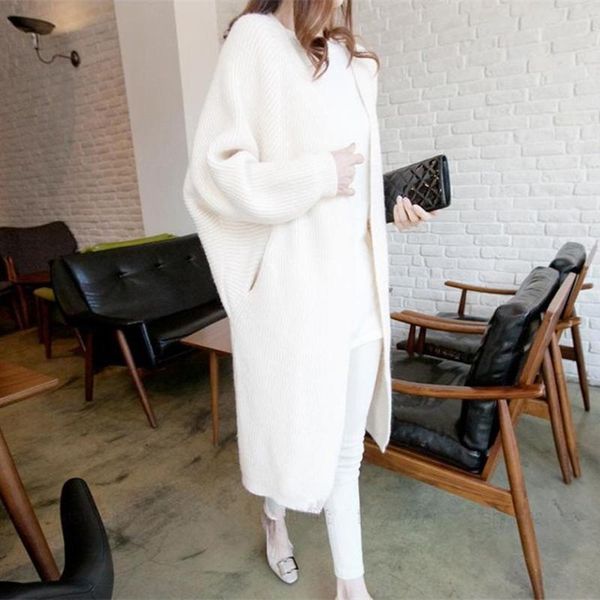 women's knits & tees 2021 long cardigan women sweater autumn winter bat sleeve knitted plus size jacket loose ladies sweaters cardigans, White
women's knits & tees 2021 long cardigan women sweater autumn winter bat sleeve knitted plus size jacket loose ladies sweaters cardigans, White