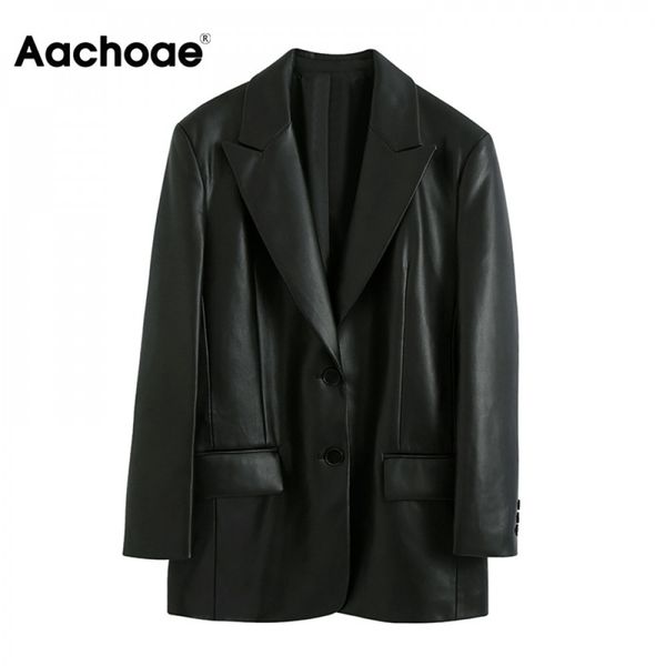 streetwear black pu faux leather blazer women loose single breasted blazers coat fashion long sleeve jacket with pockets y201026, White;black
streetwear black pu faux leather blazer women loose single breasted blazers coat fashion long sleeve jacket with pockets y201026, White;black