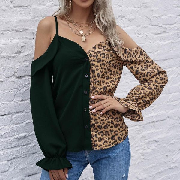 4# women's harajuku blouses off shoulder shirts patchwork leopard button long sleeve shirt blouse plus size clothing, White
4# women's harajuku blouses off shoulder shirts patchwork leopard button long sleeve shirt blouse plus size clothing, White