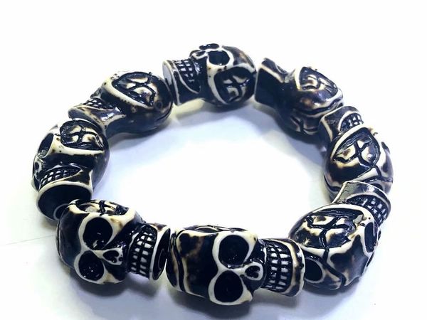 skeleton bracelet classic punk skull mens biker gothic jewelry steampunk bangle, Black
skeleton bracelet classic punk skull mens biker gothic jewelry steampunk bangle, Black