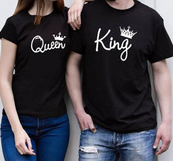 king queen letter crown print t shirt couple short sleeve o neck loose tshirt 2020 summer women tee shirt camisetas mujer, White
king queen letter crown print t shirt couple short sleeve o neck loose tshirt 2020 summer women tee shirt camisetas mujer, White