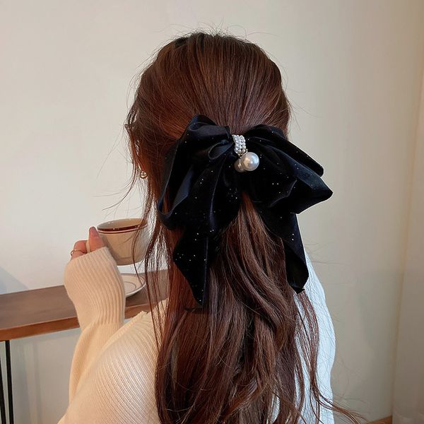 new fashion korea star point fabric bow imitation pearl big spring clip temperament sweet girl women's hairpins hair accessories, Slivery;white
new fashion korea star point fabric bow imitation pearl big spring clip temperament sweet girl women's hairpins hair accessories, Slivery;white