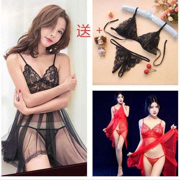 underwear large size temptation suit couple passion women's transparent suspender lace mh pajamas, Black;white
underwear large size temptation suit couple passion women's transparent suspender lace mh pajamas, Black;white