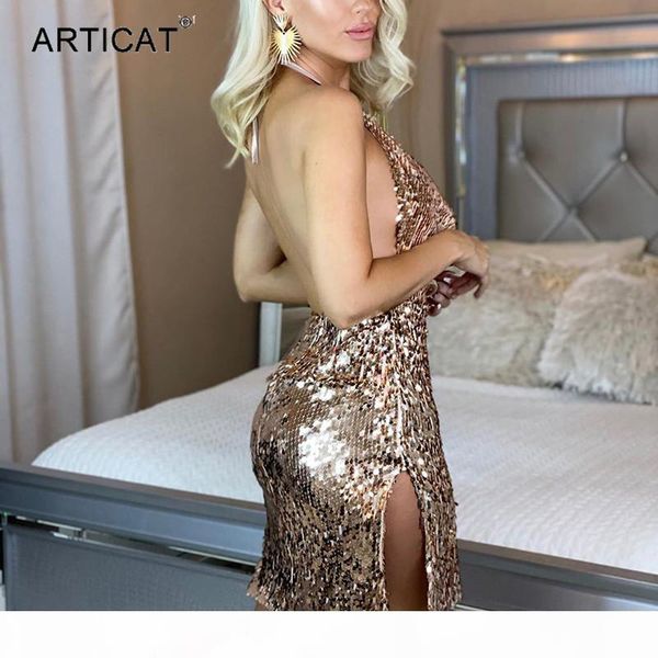 articat glitter sequin v neck dress women split backless spaghetti strap dresses ladies 2020 evening party dress vestidos, Black;gray
articat glitter sequin v neck dress women split backless spaghetti strap dresses ladies 2020 evening party dress vestidos, Black;gray
