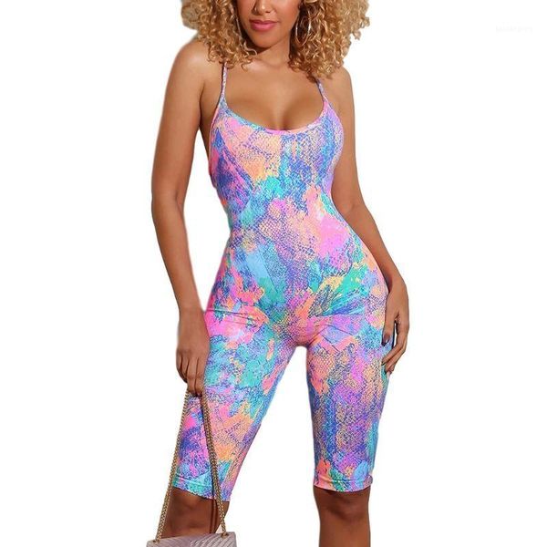 women sleeveless backless jumpsuit snakeskin tie-dye biker shorts playsuit1, Black;white
women sleeveless backless jumpsuit snakeskin tie-dye biker shorts playsuit1, Black;white