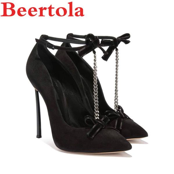 dress shoes flock women's pumps pointed toe metal heels butterfly-knot chain for women high black lady size35-45 footwear
dress shoes flock women's pumps pointed toe metal heels butterfly-knot chain for women high black lady size35-45 footwear
