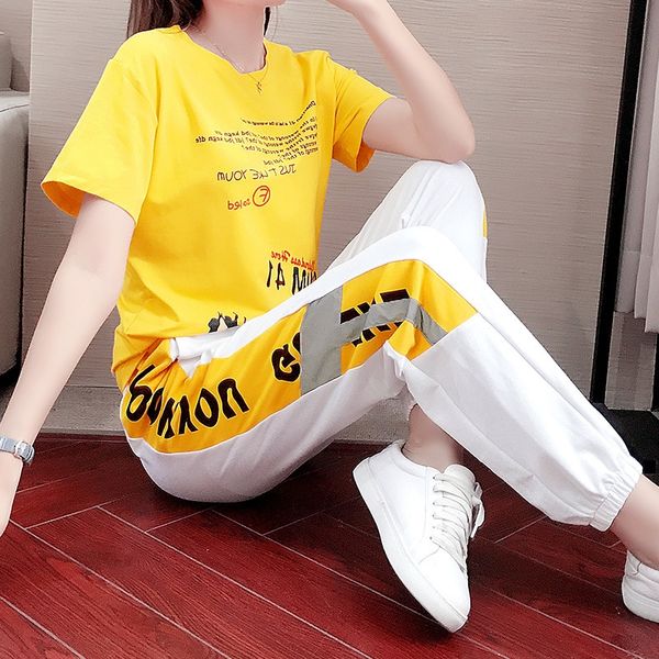 2020 new korean version loose casual pants fashion foreign style casual pants two piece set short sleeve sports suit women summer vzh6v vzh6, Gray
2020 new korean version loose casual pants fashion foreign style casual pants two piece set short sleeve sports suit women summer vzh6v vzh6, Gray