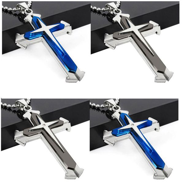 european and american multi-layer cross pendant star necklace stainless steel sell jewelry lovers pendant ing, Silver
european and american multi-layer cross pendant star necklace stainless steel sell jewelry lovers pendant ing, Silver