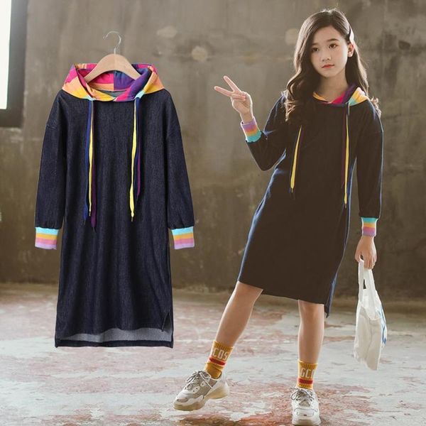 20 new autumn korean version of zhongda girl's t-shirt solid color fashion rainbow strip denim long sve drs children's skirt, Red;yellow
20 new autumn korean version of zhongda girl's t-shirt solid color fashion rainbow strip denim long sve drs children's skirt, Red;yellow