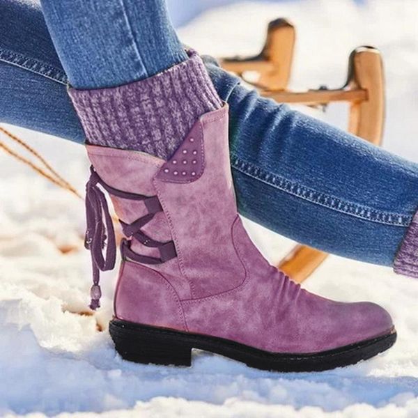 women boots 2020 winter mid-calf plus size boots warm suede women casual ladies fashion snow knitting cross shoes, Black
women boots 2020 winter mid-calf plus size boots warm suede women casual ladies fashion snow knitting cross shoes, Black