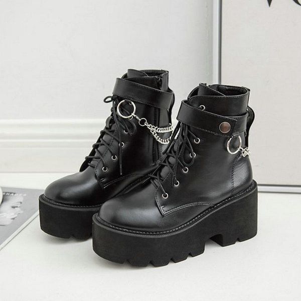 boots platform women british style autumn and winter wild high-heeled short handsome motorcycle ea-154, Black
boots platform women british style autumn and winter wild high-heeled short handsome motorcycle ea-154, Black