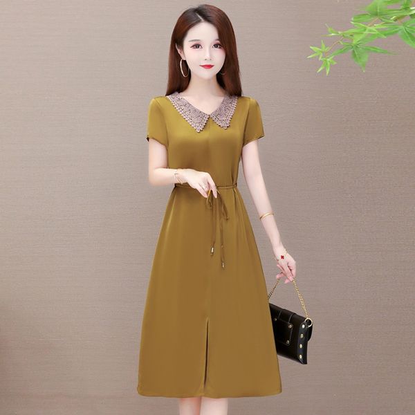acetic acid elegant baby collar short sleeve women's middle long 2020 summer new slim a-line skirt dress a- line dress wvgwe, Black;gray
acetic acid elegant baby collar short sleeve women's middle long 2020 summer new slim a-line skirt dress a- line dress wvgwe, Black;gray