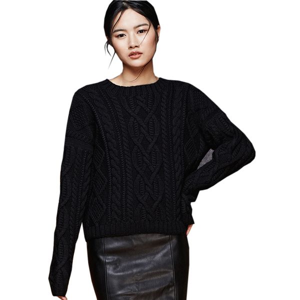 autumn 2020 women coarse wool warm pullover sweater large size casual black sweater female handmade crochet hook sweater coat lj201113, White;black
autumn 2020 women coarse wool warm pullover sweater large size casual black sweater female handmade crochet hook sweater coat lj201113, White;black