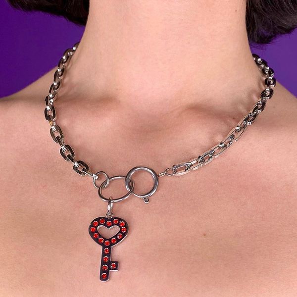 crystal igirl key necklace women harajuku hip hop pandent necklaces gothic punk girls choker chian necklace pop collares mujer 200928, Silver
crystal igirl key necklace women harajuku hip hop pandent necklaces gothic punk girls choker chian necklace pop collares mujer 200928, Silver