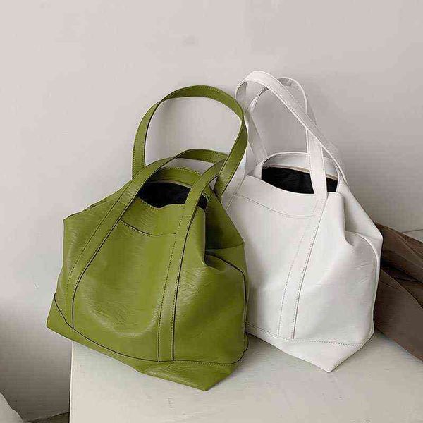 shopping bags trendy large capacity female soft leather shoulder fashion pure color handbag summer new 220301
shopping bags trendy large capacity female soft leather shoulder fashion pure color handbag summer new 220301
