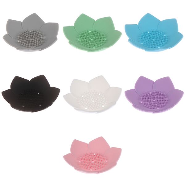 1pc silicone draining soap dish soap box plate lotus shape holder portable dishes anti-skid soap tray bathroom accessories
1pc silicone draining soap dish soap box plate lotus shape holder portable dishes anti-skid soap tray bathroom accessories