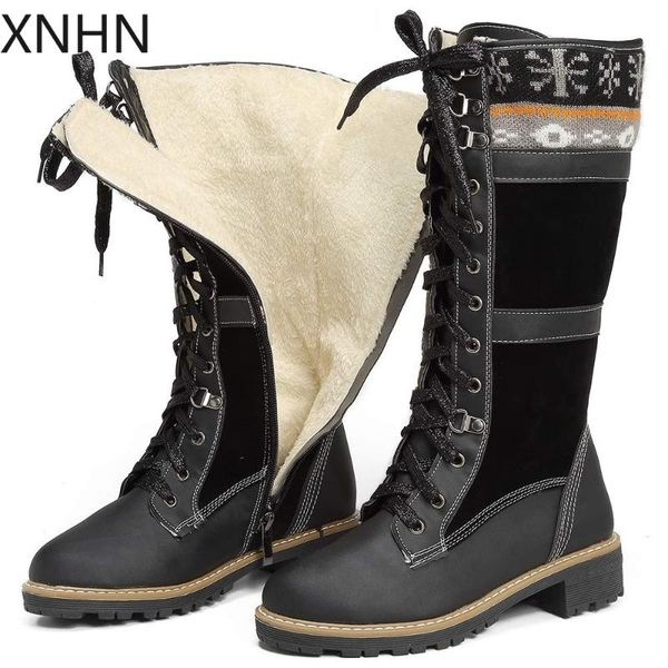 new winter snow boots women faux fur waterproof low heel warm mid calf booties outdoor botas mujer thermal walking boots, Black
new winter snow boots women faux fur waterproof low heel warm mid calf booties outdoor botas mujer thermal walking boots, Black