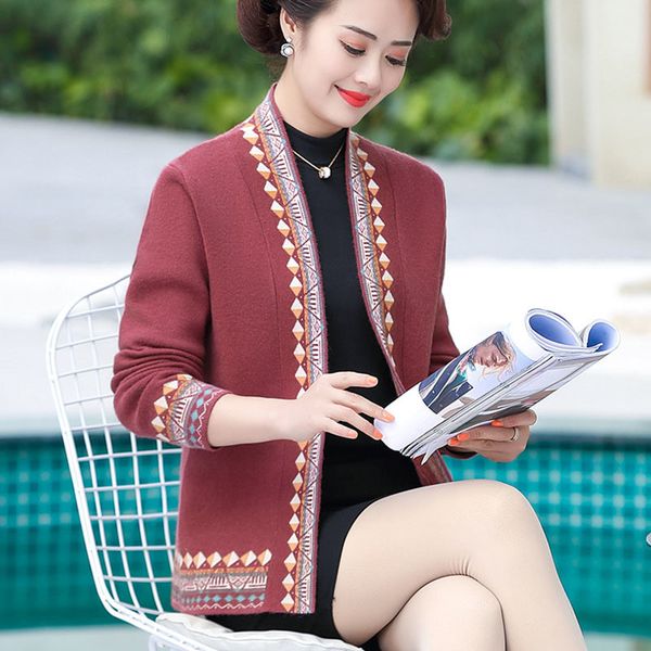 shirt knitted cardigan jacket middle-aged woman older mother spring sweater autumnr short casual temper r615 d8ma, White;black
shirt knitted cardigan jacket middle-aged woman older mother spring sweater autumnr short casual temper r615 d8ma, White;black