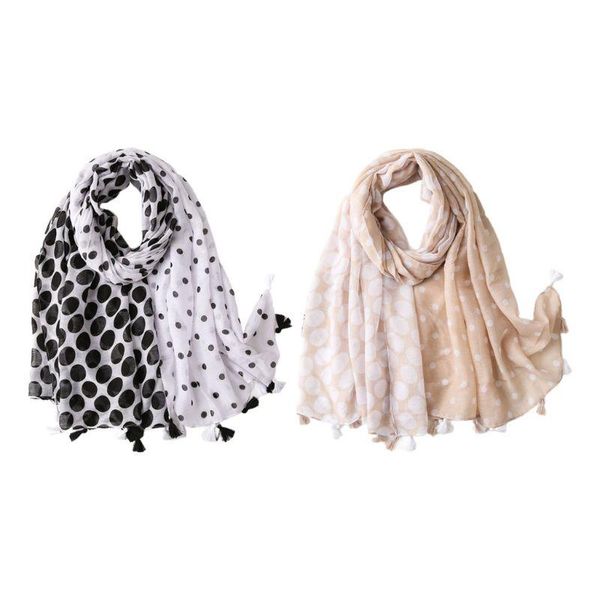 180x90cm lady polka dot contrast color large scarf tassels lightweight female casual travel sunscreen beach oversized shawl wrap, Blue;gray
180x90cm lady polka dot contrast color large scarf tassels lightweight female casual travel sunscreen beach oversized shawl wrap, Blue;gray