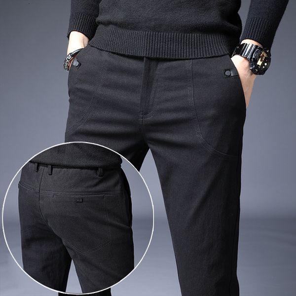 autumn and casual wear korean elastic slim trend youth winter plush thickened men's pants, Black
autumn and casual wear korean elastic slim trend youth winter plush thickened men's pants, Black