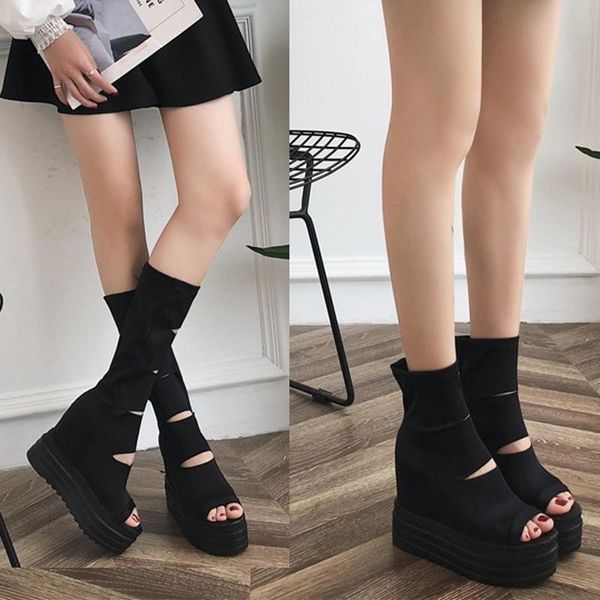 chimizhai summer shoes women boots increase internal heels 11.5cm woman sandals gladiator boots cutout rome shoes wy316, Black
chimizhai summer shoes women boots increase internal heels 11.5cm woman sandals gladiator boots cutout rome shoes wy316, Black