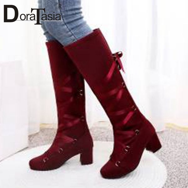 boots doratasia arrival lace decorating 2021 high chunky heels women elegant flock knee shoes woman, Black
boots doratasia arrival lace decorating 2021 high chunky heels women elegant flock knee shoes woman, Black