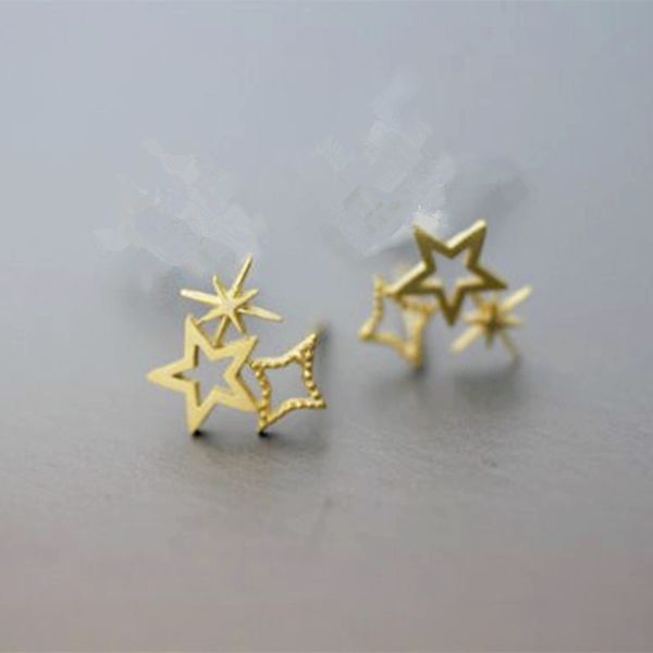 fashion pentagram studs earrings cute three styles of star design combined earrings suitable for women, Golden;silver
fashion pentagram studs earrings cute three styles of star design combined earrings suitable for women, Golden;silver
