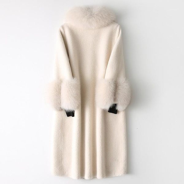 korean fashion new women's sheep collar sheared sheepskin coat real simple button long women's thick coat1, Black
korean fashion new women's sheep collar sheared sheepskin coat real simple button long women's thick coat1, Black