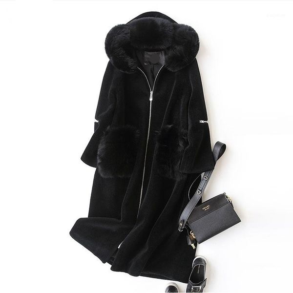 real quality superior wool blend fur coat jacket fur hoody winter genuine women warm x-long blend coats plus size m-3xl1, Black
real quality superior wool blend fur coat jacket fur hoody winter genuine women warm x-long blend coats plus size m-3xl1, Black